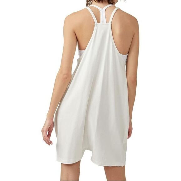 Free People Movement OB1415587 Women's Sz Medium White Hot Shot Romper - Picture 14 of 14